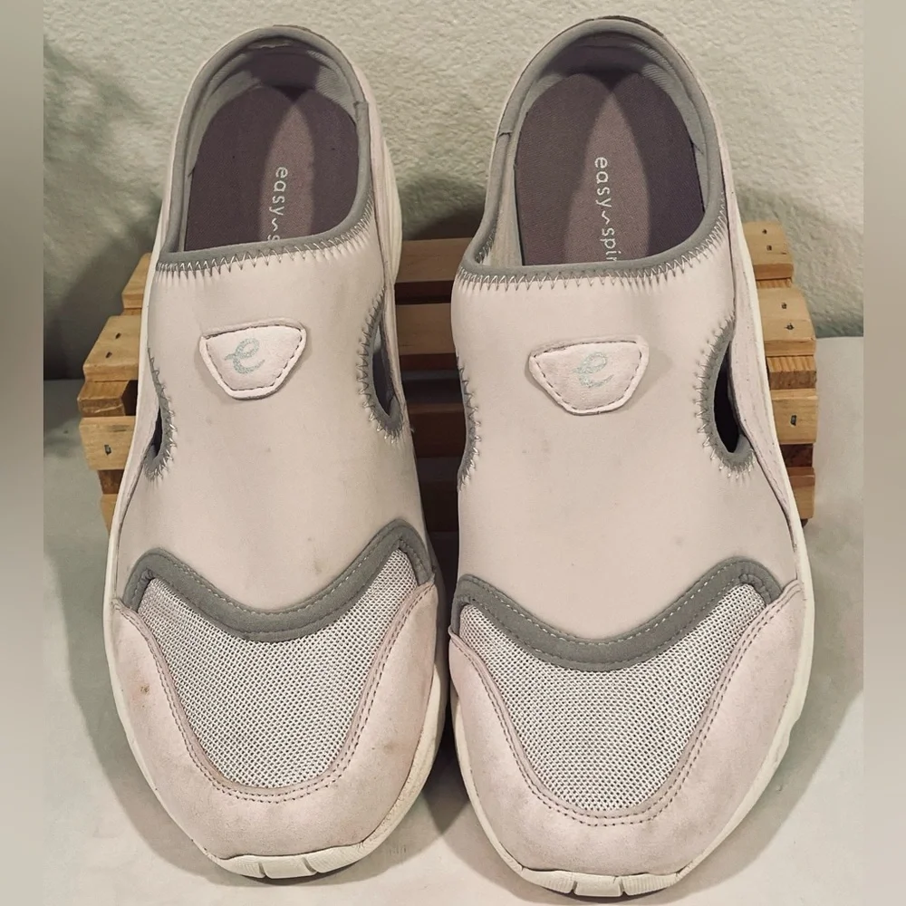 ☀️☀️2/$10 Easy Spirit Traver2 Pinkish Lavender Mesh Sporty Mules | Dirty but GUC